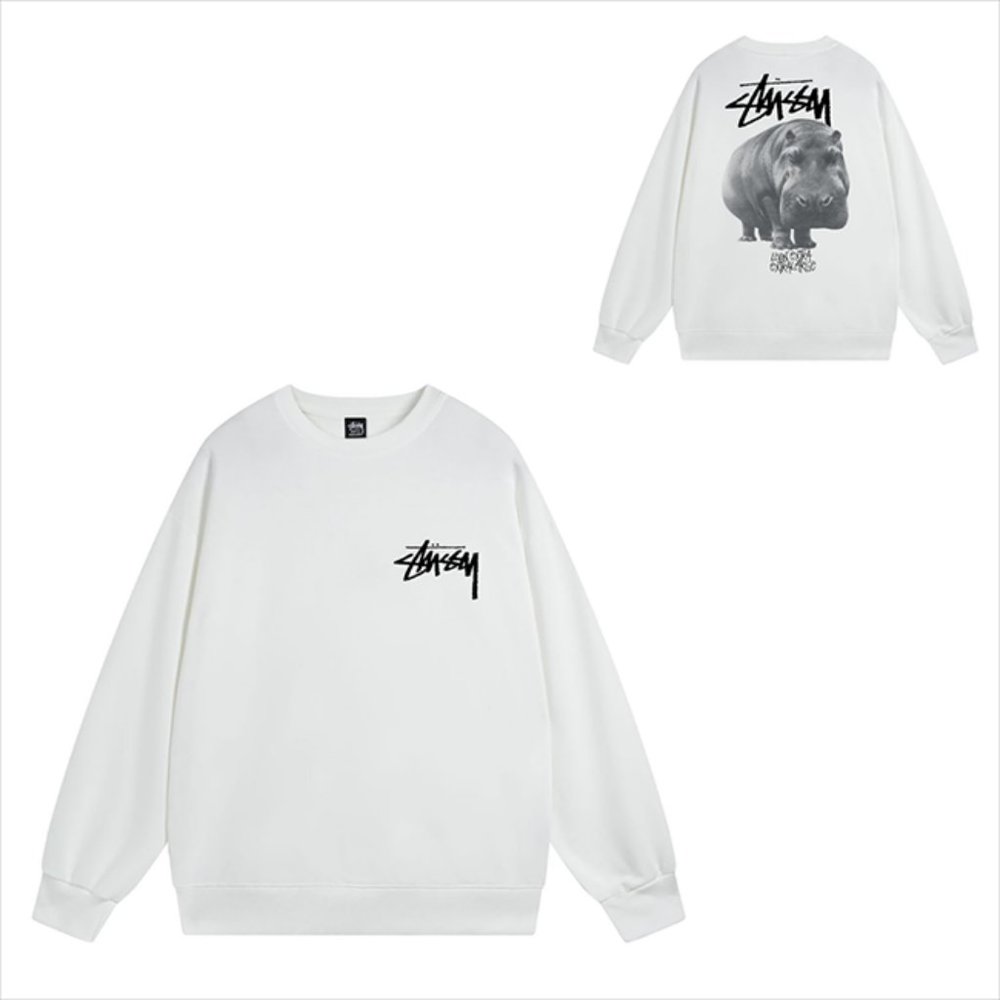 Stussy Sweatshirt Hippo Crew Sweat White